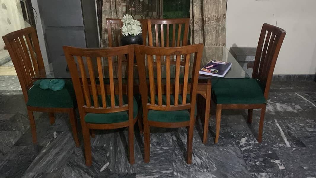 daining table & safe almari & show case & sofa set 1