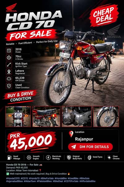 Honda CD 70 2016