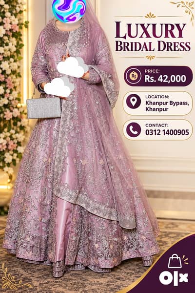 Luxury Bridal Dress | Beautiful Embroidered Wedding Maxi | Rs. 42,000