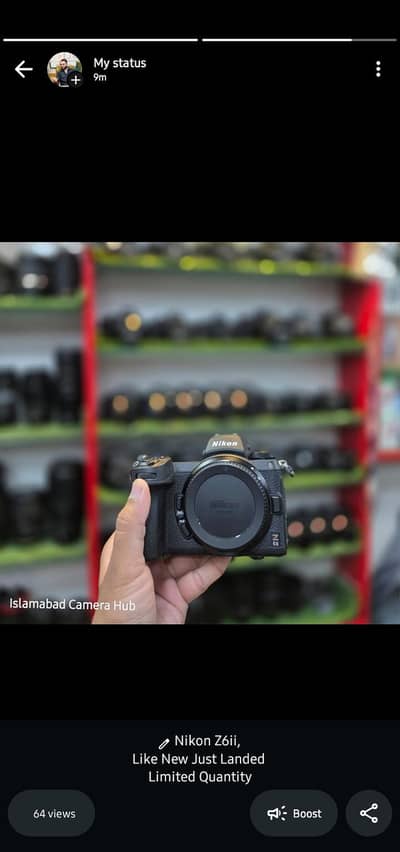 Nikon Z6ii Fullframe Mirrorless Camera Body