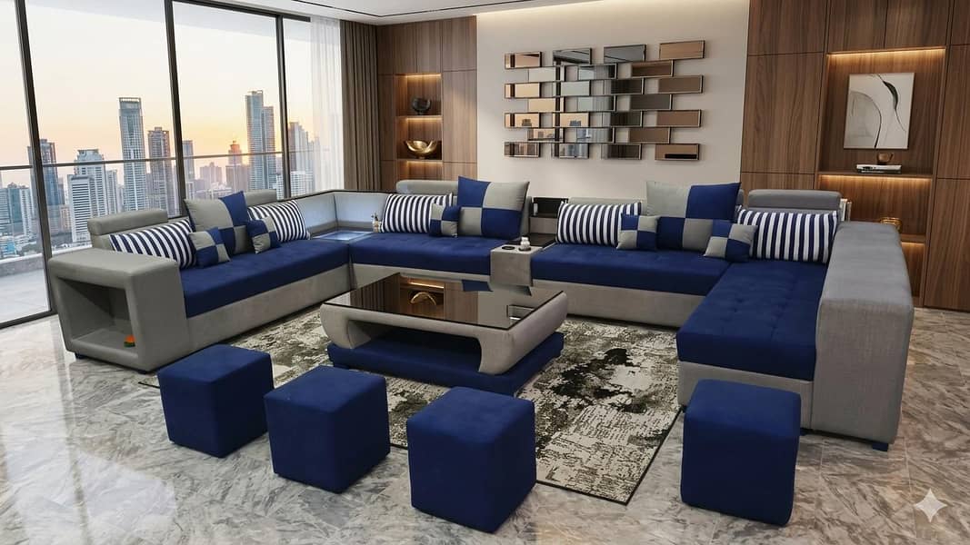 9seater sofa set/L shape sofa/corner sofa/sofa set/U shape sofa 5