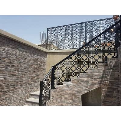 Stairs-Safety grills-Stainless grill-Stairs-Staircase window grill