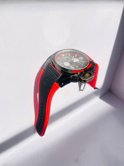 Premium Men’s Sport Watch | Red Strap | Luxury Design | COD