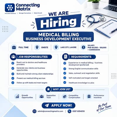 Medical Billing ( Businesses Development Executive) REQUIRED !!!
