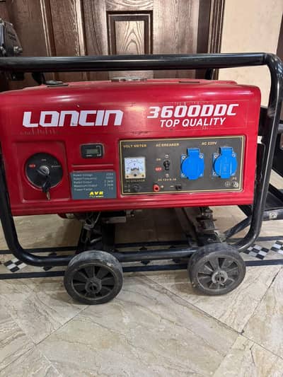 loncin generator 3600DDC bilkul new condition ha 03217860991