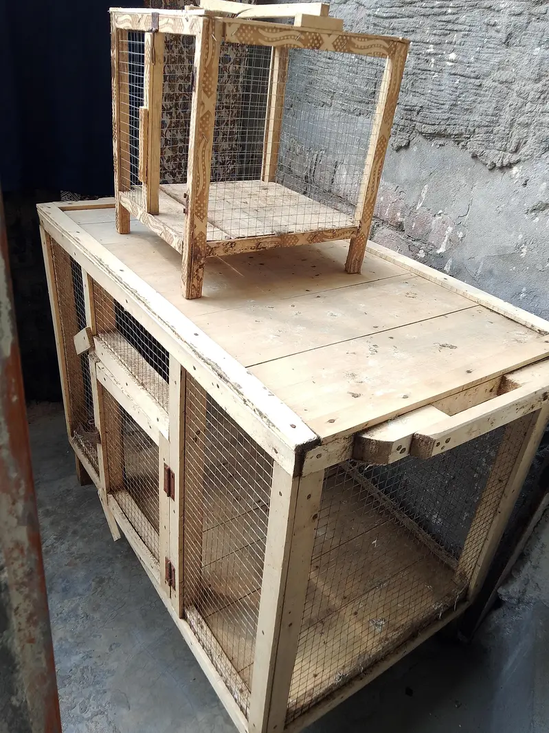 Big Wooden Cage 3×2 Feet + Chhota Cage FREE | Murghon Ke Liye — photo 3