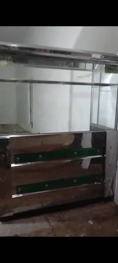 used burger  counter & deep fryer Steel body