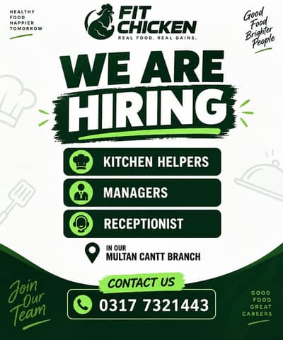 Receptionist and kitchen assistants needed