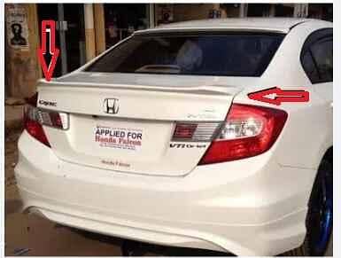 Honda Civic rebirth spoiler White color abs plastic Good condition.
