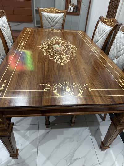 Dining table with 6 chairs