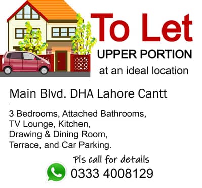 Upper Portion of 1 Kanal House at an ideal location