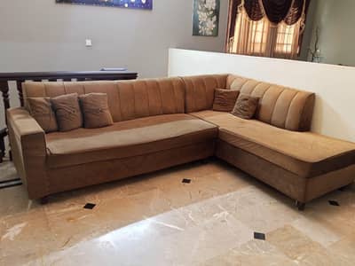 L shape 7 seater Sofa Diamong Foam