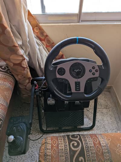 PXN V9 Pro Racing Steering Wheel - Complete Setup