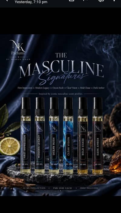 NK Perfumes Men’s Discovery Set – 6 x 10ml Premium Fragrances