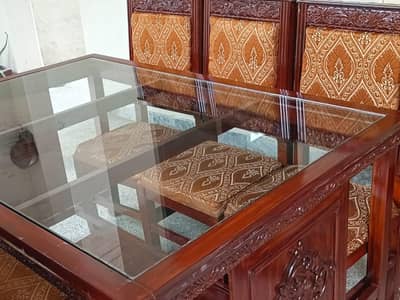 Wooden Dining table with chairs urgently sale