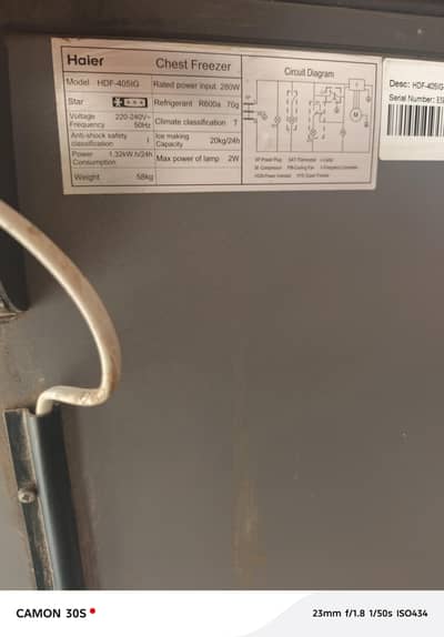 Haier Freezer HDF 4051 G
