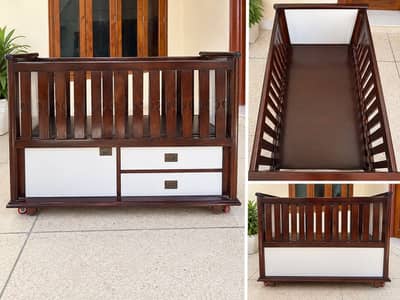 Baby Cot/ Baby Crib/ Baby Bed Made From Original Sheesham Wood