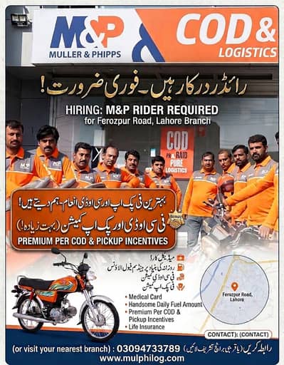 Delivery Riders Required