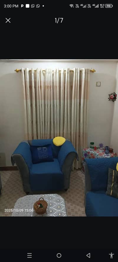 Sofa set 5 seater with xovers