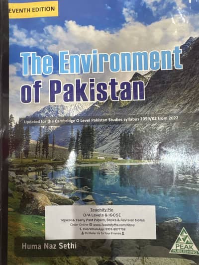 THE ENVIRONMENT OF PAKISTAN 7TH ED O LEVEL