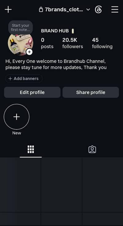 Instagram page