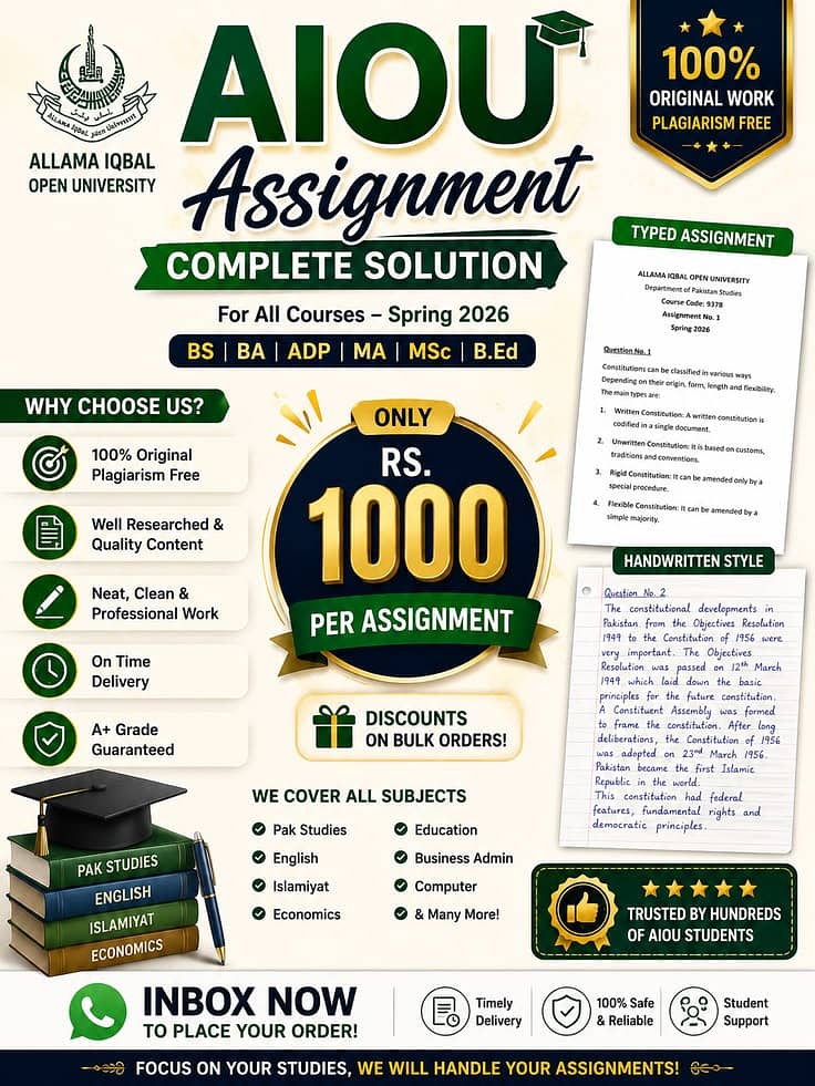 Aiou spring assignments 0