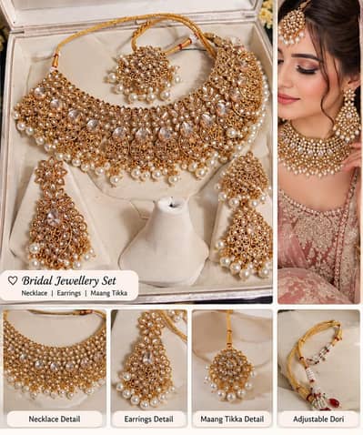 Bridal jewelry set| Bridal necklace set| wedding jewellery|