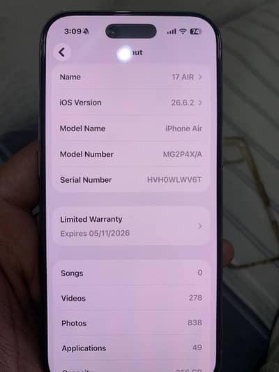 Iphone 17 air pta approved 256gb