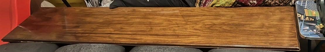 Solid wood bench and stools for safe DHA 2 isb