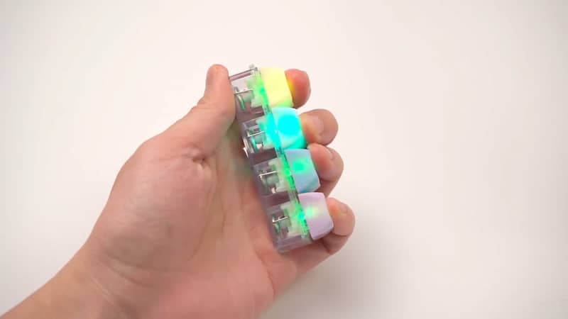 RNX LED Keyboard Key Chain Fidget Toy for Adults – 1pc