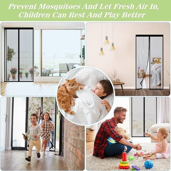 RXN Zivora Magnetic Mesh Curtain for Doors and Windows