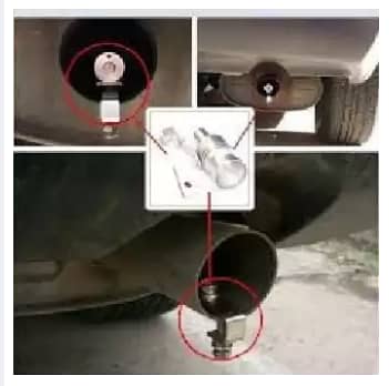 RN Universal Car Turbo Sound Whistle Muffler Exhaust Pipe, Large 2000-2400cc Compatible