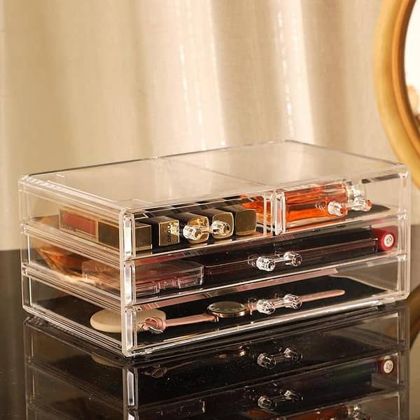 RN Acrylic Desktop Drawer Organizer for Makeup, Jewelry, and Accessories