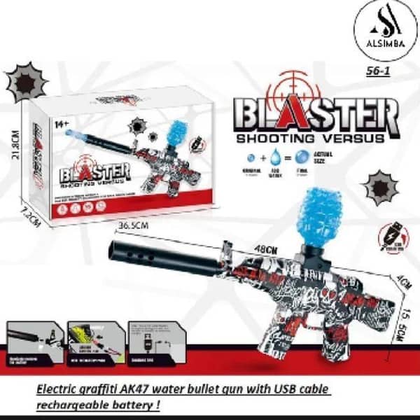 RN AK. 47 Gel Blaster Automatic with Dual Battery Recharge