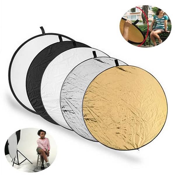 RN 5-In-1 Collapsible Circular Light Reflector Disc, 42"