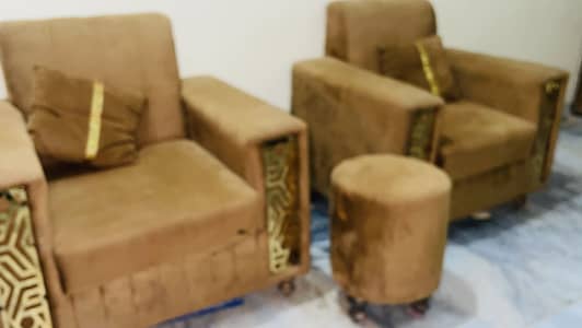2 sofa with round table