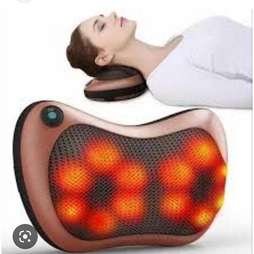 RN Back Massage Pillow with Heating Function – Electric Shiatsu Neck Massager Cushion for Neck, Back, and Shoulder Relief (Car and Home Use)