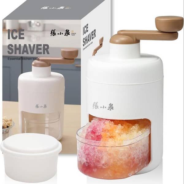 RN Manual Ice Shaver Portable Snow Cone Machine Shaved Ice Maker Ice Crusher