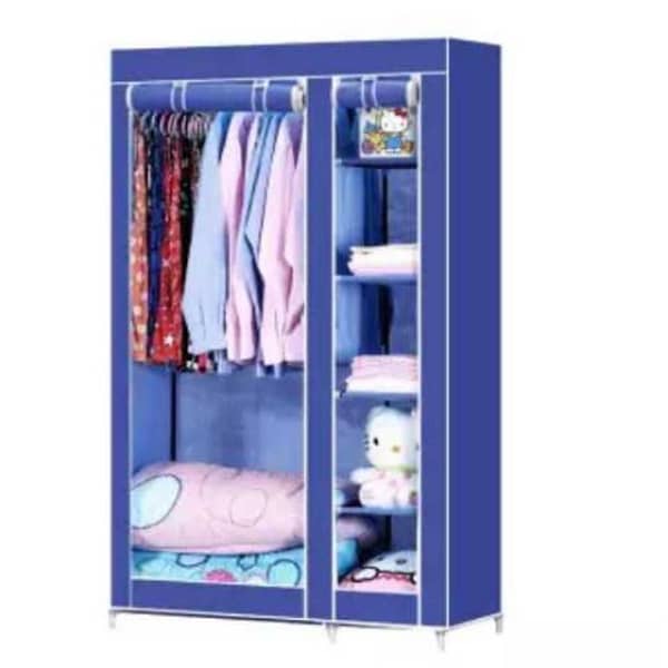 RN Wardrobe Foldable Cloth/Fabric Wardrobe with Zip-Up Collapsible Cupboard - 2 Door