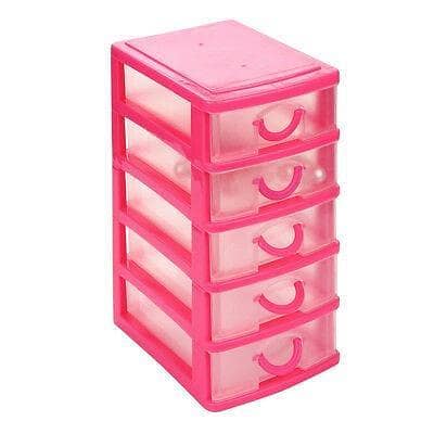 RXN 5-Layer Multipurpose Plastic Mini Drawer for Storage and Jewelry Organizer