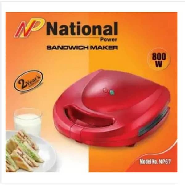 RN Sandwich Maker NP National 2-Slice with Smart Temperature Control