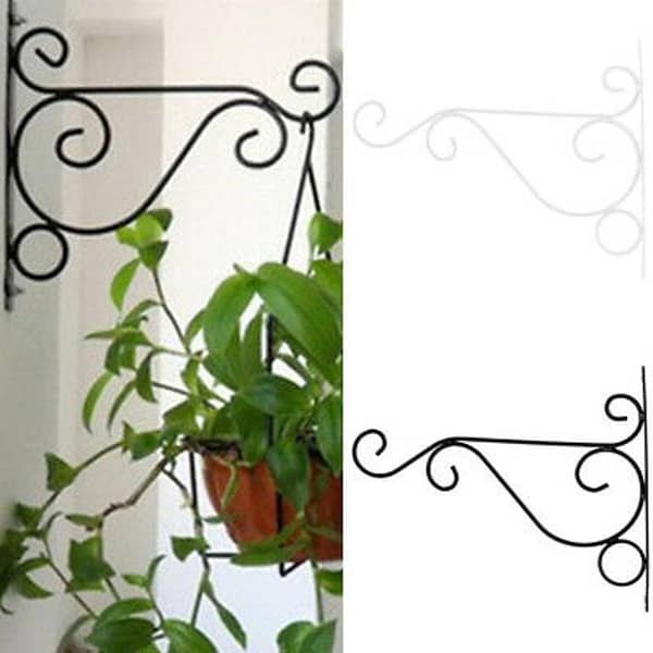 Metal Iron Wall Hanging Bracket, Plant Holder, and Garden Hook