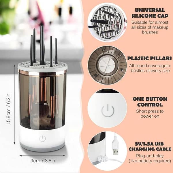 Electric Makeup Brush Cleaner Machine for All Sized Brushes