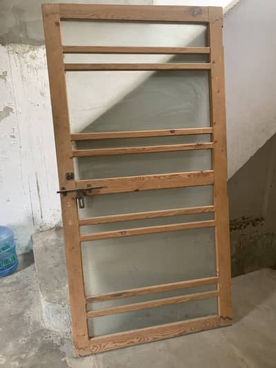 Wooden and glass door for sale