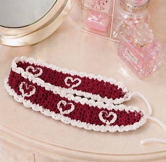 Crohset Headband: Handmade Crochet Heart Hairband for Girls & Kids (Korean Style, Soft Stretch)