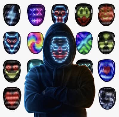 Led face mask with sensor
