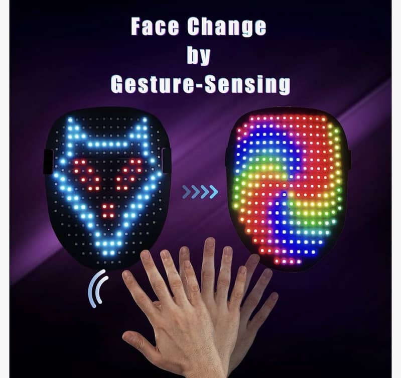Led face mask with sensor 1