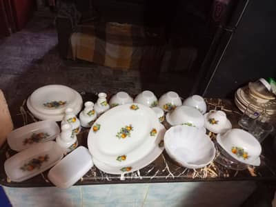 Original Vintage Arcopal France Dinner Set – 37 Pieces