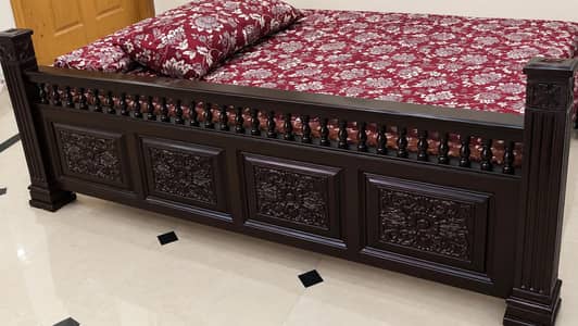 wooden bed king size or dressing table