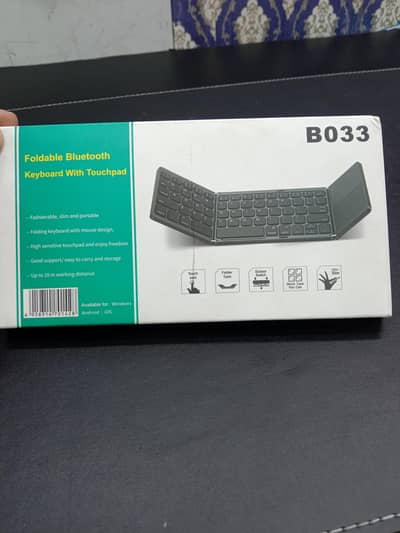 Foldable Bluetooth Keyboard With Touch Pad B033